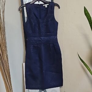Elegant Navy Blue Sleeveless Dress